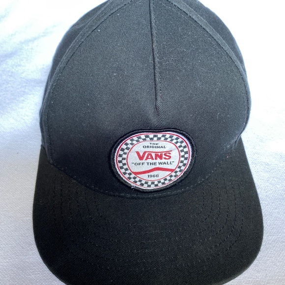 Vans Cap with Brim: "The Origional Vans Off the Wall 1966". Black, !00% Cotton, - Picture 1 of 6
